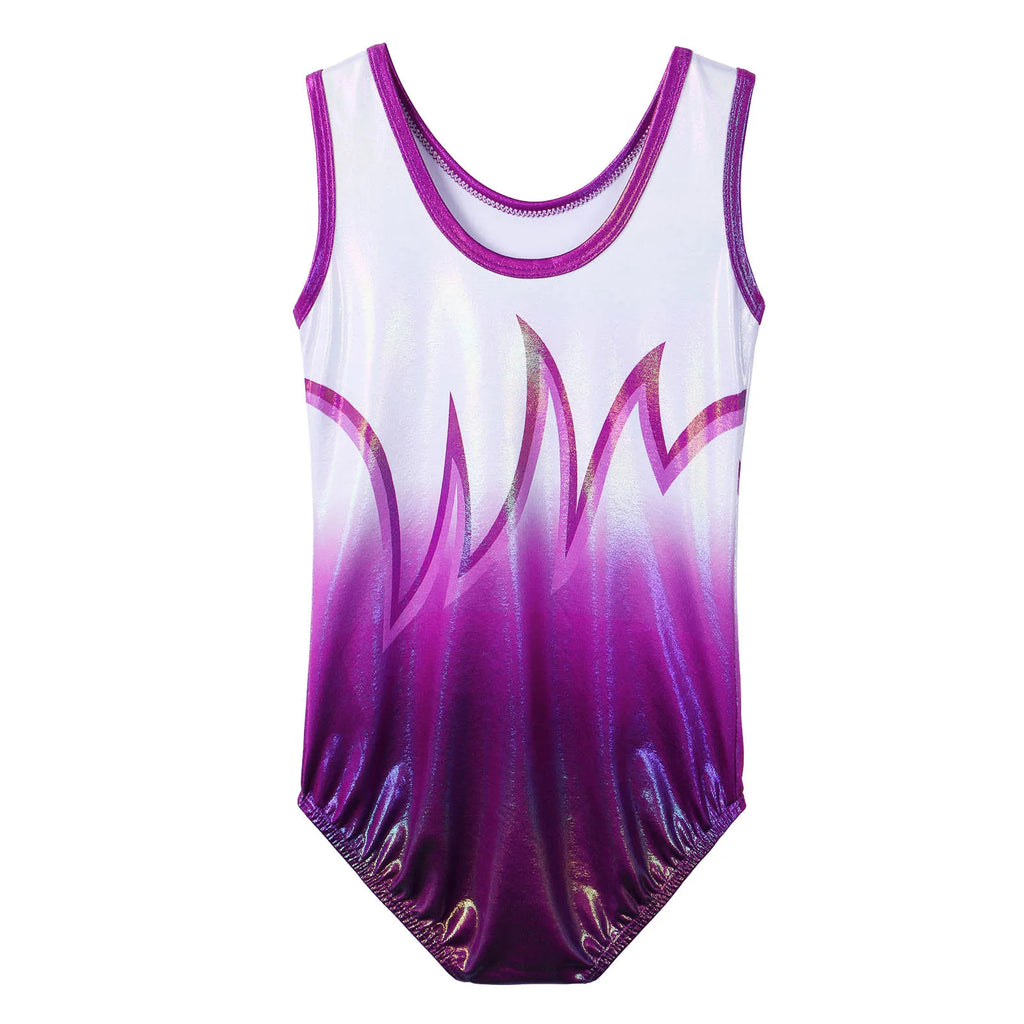 BAOHULU Teens Gymnastics Leotard for Girls Flame Print Ballet Jumpsuit Sleeveless Ballerina Practice Costume Bodysuit 4