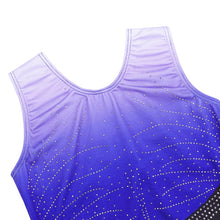 Load image into Gallery viewer, BAOHULU Diamond Gymnastics Leotard for Girls Gradient Bodysuit Sleeveless Performance Clothes Practice Outfit Ballet Costumes 3