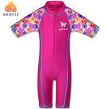 Kids Print One Piece Swimsuit Girls Boys Children's Swimwear UPF50+ Bathing Swimming Suits for 3-10Y Beachwear