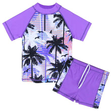 Load image into Gallery viewer, BAOHULU Teens Two Pieces Swimwear Girls Swimming Costume Swimsuit 3-14Y Kids UPF50+ Sun Protective Summer Beach Swimming Clothes 12