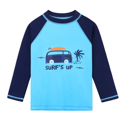 BAOHULU Boys Swimsuit Set Two Pieces UPF50+ UV Sun Protective Swimwear Cartoon Print Bathing Suit Summer Beachwear 2