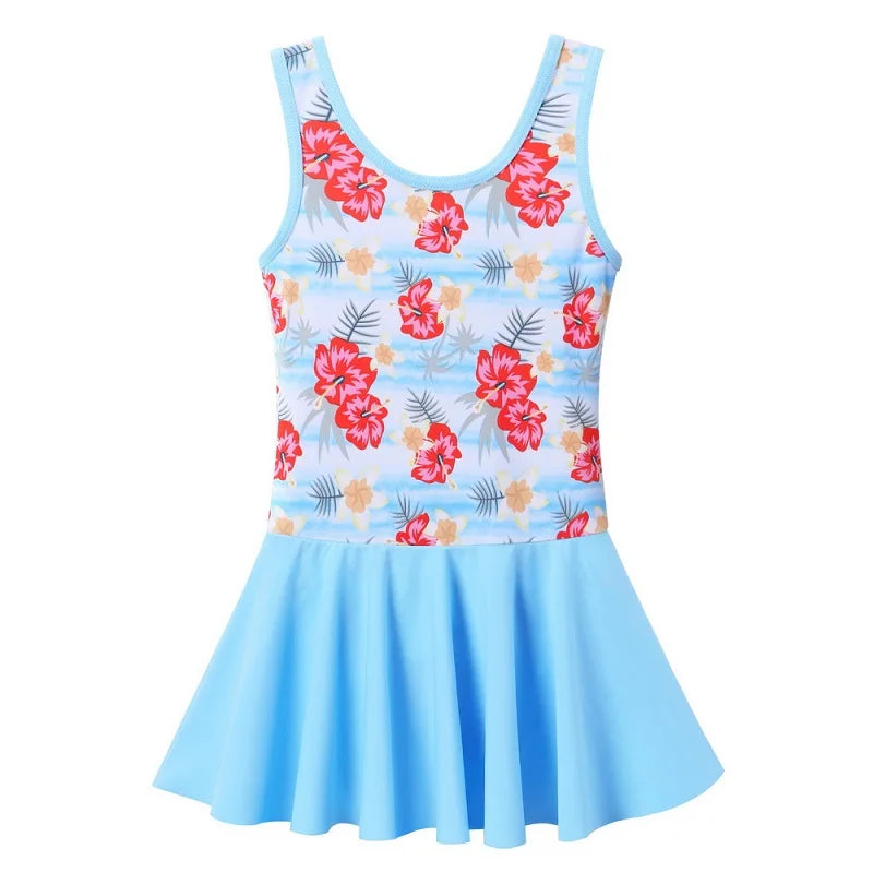 BAOHULU UPF50+ Children's Swimwear Print Kids Girls Swim Dress One Piece Cocotree Swimsuit for Girl  Child Beach Bathing Suit 8