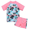 BAOHULU Summer Printed Butterfly Girls Swimsuit Children Swimwear UPF50+ Kids Beach Swimming Suits Bathing Suit Girl Cyan 9