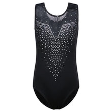 Load image into Gallery viewer, BAOHULU Toddler Girls Leotards for Gymnastics Ballet Sleeveless Mesh Sequins Dance Leotard Tank Kids Athlete Sports Bodysuit 7