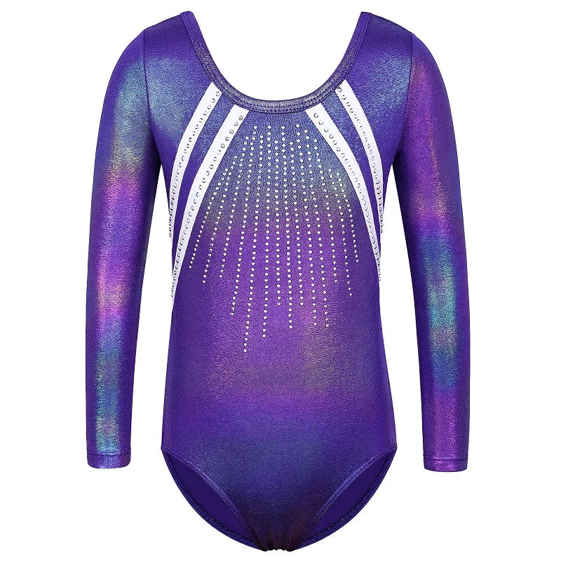 BAOHULU Long Sleeve Leotard for Girls Black Dance Clothes Kids Gymnastics Leotard Ballerina Practice Outfit Performance Costumes 12