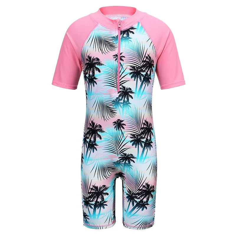 BAOHULU Kids Print One Piece Swimsuit Girls Boys Children's Swimwear UPF50+ Bathing Swimming Suits for 3-10Y Beachwear 12