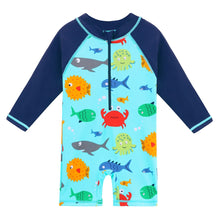 Load image into Gallery viewer, BAOHULU UPF50+ Long Sleeve Cartoon Boys Swimwear One Piece Kids Swimsuit Baby Swimwear Toddler Infant Bathing Suit for Girls Boy 1