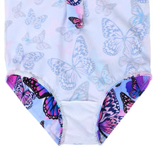 Load image into Gallery viewer, BAOHULU Purple Butterfly Cartoon Kids Swimwear UV50+ Long Sleeve Swimwear Girl Child Swimsuit Girls Swimwear Bathing Suits 6