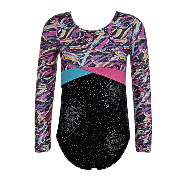 BAOHULU Long Sleeve Leotard for Girls Black Dance Clothes Kids Gymnastics Leotard Ballerina Practice Outfit Performance Costumes 10