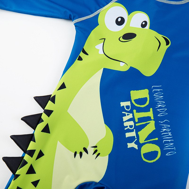 One-piece children swimsuit sun-proof quick-drying boy swimsuit cute dinosaur swimsuit for small and medium-sized children