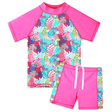 Load image into Gallery viewer, BAOHULU Kids Swimsuit UPF 50+ UV Sun Protective Rash Guard Two Pieces Set Beach Wear Summer Water Sport Wear Surfing Suit 10