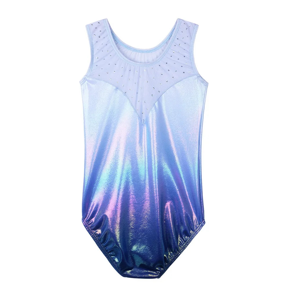 BAOHULU Toddler Girls Leotards for Gymnastics Ballet Sleeveless Mesh Sequins Dance Leotard Tank Kids Athlete Sports Bodysuit 3