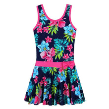 Load image into Gallery viewer, BAOHULU Toddler Girls Swimsuit One Piece Cute Floral Dress Swimwear Sleeveless Children Summer Beachwear Bathing Suit 9