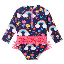 Load image into Gallery viewer, BAOHULU Toddler Baby Swimsuit Lone Sleeve Rash Guard Summer Beach Wear UPF 50+ Sun Protective Swimwear Surfing Suit 2