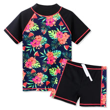 Load image into Gallery viewer, BAOHULU Teens Two Pieces Swimwear Girls Swimming Costume Swimsuit 3-14Y Kids UPF50+ Sun Protective Summer Beach Swimming Clothes 13