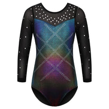 Load image into Gallery viewer, BAOHULU Long Sleeve Leotard for Girls Black Dance Clothes Kids Gymnastics Leotard Ballerina Practice Outfit Performance Costumes 7