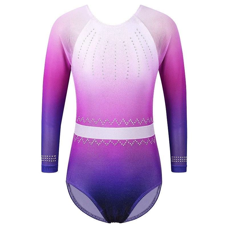 BAOHULU Long Sleeve Leotard for Girls Black Dance Clothes Kids Gymnastics Leotard Ballerina Practice Outfit Performance Costumes 9