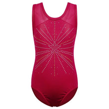 Load image into Gallery viewer, BAOHULU Diamond Gymnastics Leotard for Girls Gradient Bodysuit Sleeveless Performance Clothes Practice Outfit Ballet Costumes 13